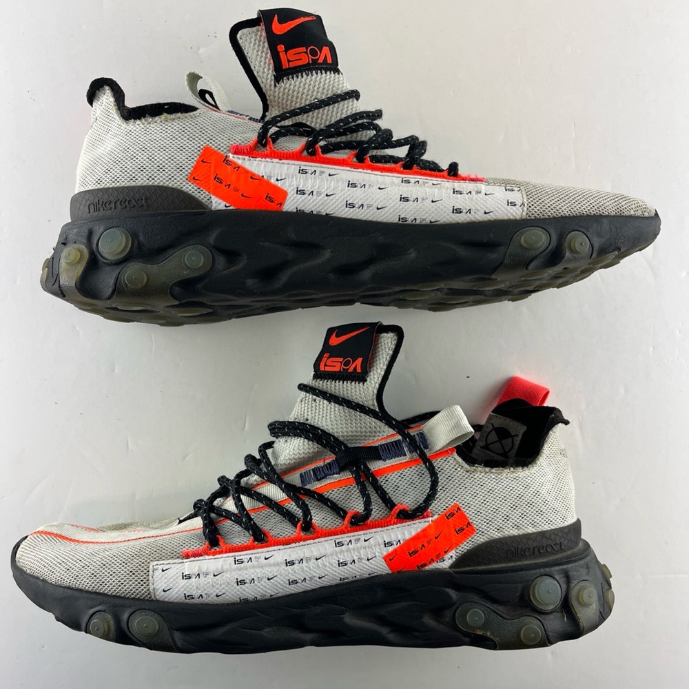Mens Nike React ISPA Ghost Aqua CT2692-400 pre owned Size 11 Runner Mid